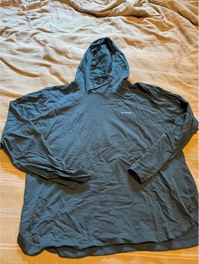 Columbia Women's Hooded Long Sleeve Teal Shirt XXL